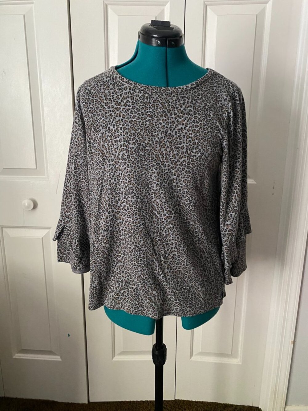 T.la Cotton Blend Top with Statement Sleeves